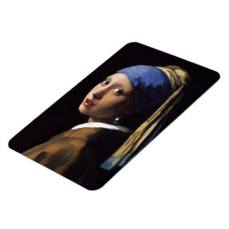The Girl With A Pearl Earring by Johannes Vermeer Magnet