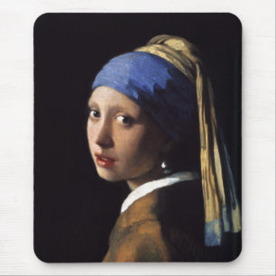 The Girl With A Pearl Earring by Johannes Vermeer Mouse Mat