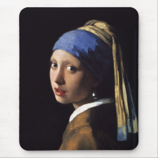 The Girl With A Pearl Earring by Johannes Vermeer Mouse Mat