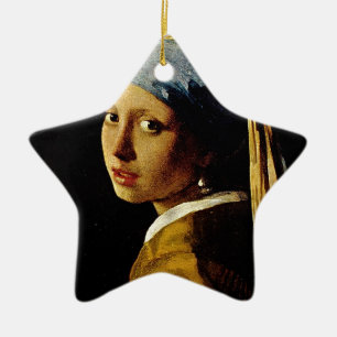 The Girl with a Turban/Girl with the Pearl Earring Ceramic Tree Decoration