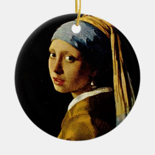 The Girl with a Turban/Girl with the Pearl Earring Ceramic Tree Decoration