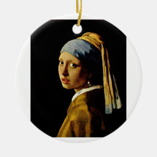 The Girl with a Turban/Girl with the Pearl Earring Ceramic Tree Decoration
