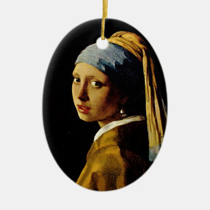 The Girl with a Turban/Girl with the Pearl Earring Ceramic Tree Decoration
