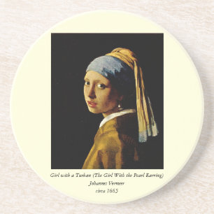 The Girl with a Turban/Girl with the Pearl Earring Coaster