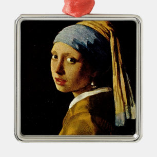 The Girl with a Turban/Girl with the Pearl Earring Metal Tree Decoration