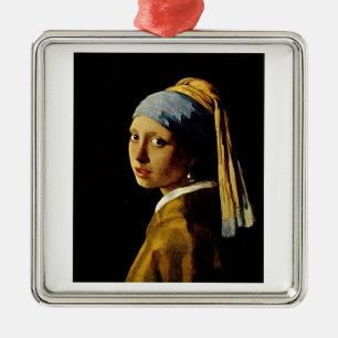 The Girl with a Turban/Girl with the Pearl Earring Metal Tree Decoration