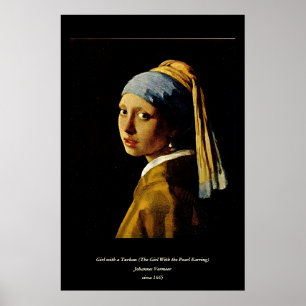 The Girl with a Turban/Girl with the Pearl Earring Poster