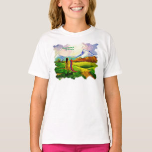 The girl with flag T-Shirt