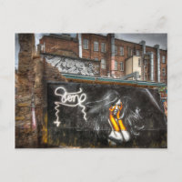 The Girl with Orange Gloves, Shoreditch Graffiti