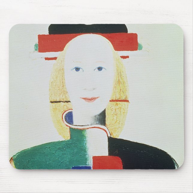 The Girl with the Hat Mouse Mat (Front)