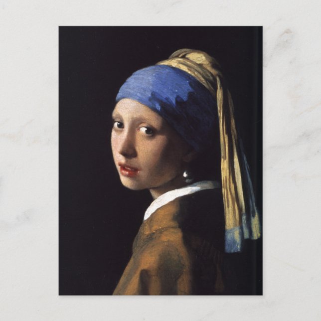 The Girl With The Pearl Earring by Vermeer Postcard (Front)