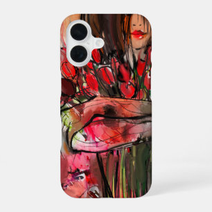 The girl with the tulips iPhone 16 case