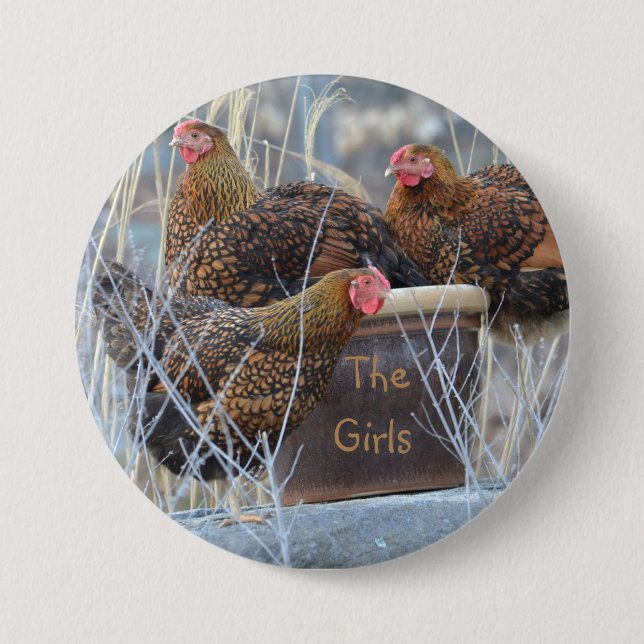 The Girls Chicken Button (Front)