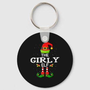 The Girly Elf Christmas Family Matching Pajama  Key Ring