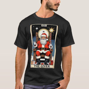 The Giver Santa Tarot Card Style Christmas Graphic T-Shirt
