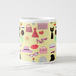 The Glam Life Fun Retro Fashion Style Large Coffee Mug