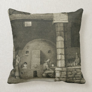 The Glass Bottle Maker, from Volume II Arts and Tr Cushion