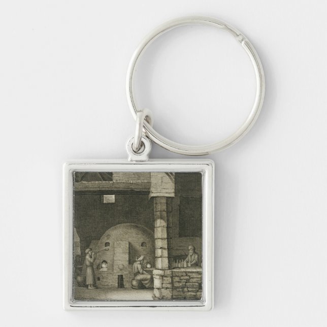 The Glass Bottle Maker, from Volume II Arts and Tr Key Ring (Front)