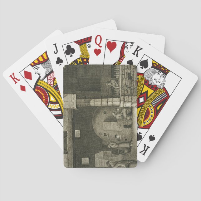 The Glass Bottle Maker, from Volume II Arts and Tr Playing Cards (Back)