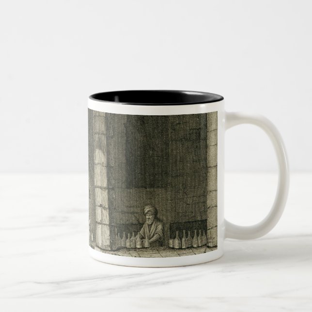 The Glass Bottle Maker, from Volume II Arts and Tr Two-Tone Coffee Mug (Right)