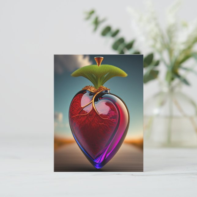 The Glass Heart | Digital Art   Postcard (Standing Front)