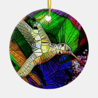 The Glass HummingBird Ceramic Tree Decoration