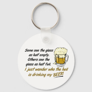 The Glass is Half Full? Keychain
