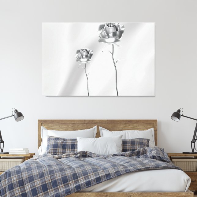 The Gleaming Rose Canvas Print (Insitu(Bedroom))