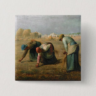 The Gleaners, 1857 15 Cm Square Badge