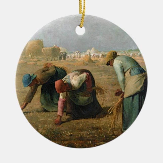 The Gleaners, 1857 Ceramic Tree Decoration (Front)