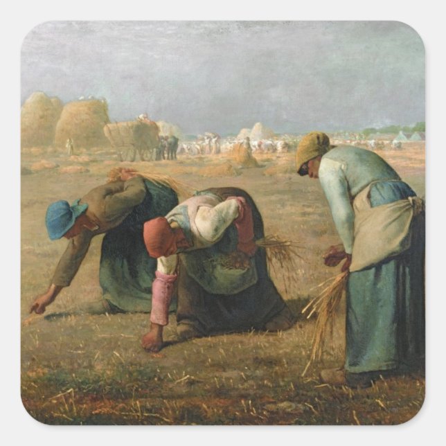 The Gleaners, 1857 Square Sticker (Front)