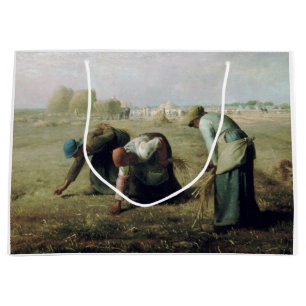 The Gleaners, Jean-Francois Millet, 1857 Large Gift Bag