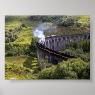 The Glenfinnan viaduct in Scotland Poster