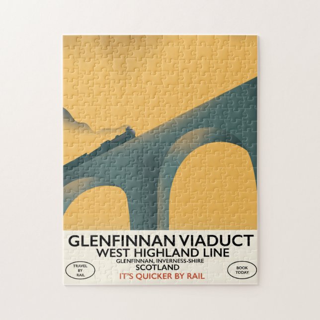 The Glenfinnan Viaduct Scotland. Jigsaw Puzzle (Vertical)