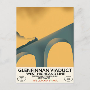 The Glenfinnan Viaduct Scotland. Postcard