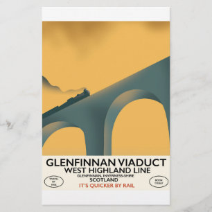 The Glenfinnan Viaduct Scotland. Stationery
