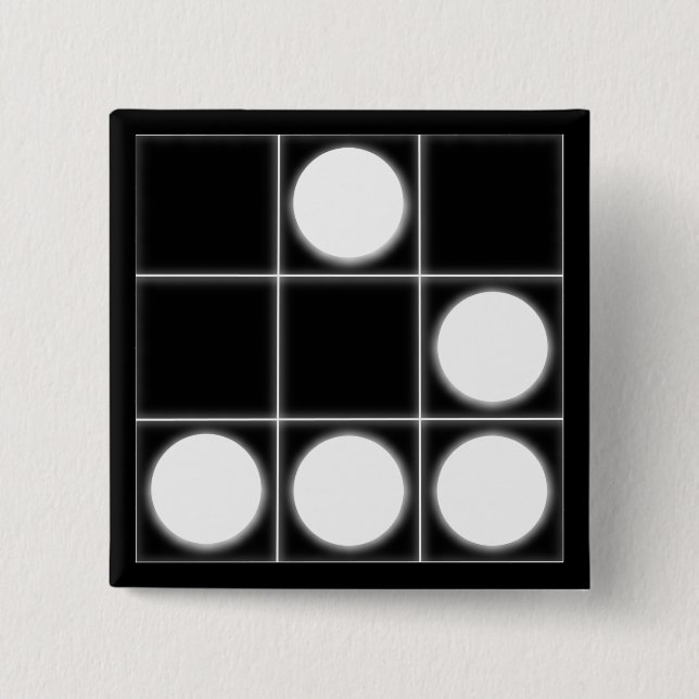 The Glider: A Universal Hacker EmblemButton 15 Cm Square Badge (Front)