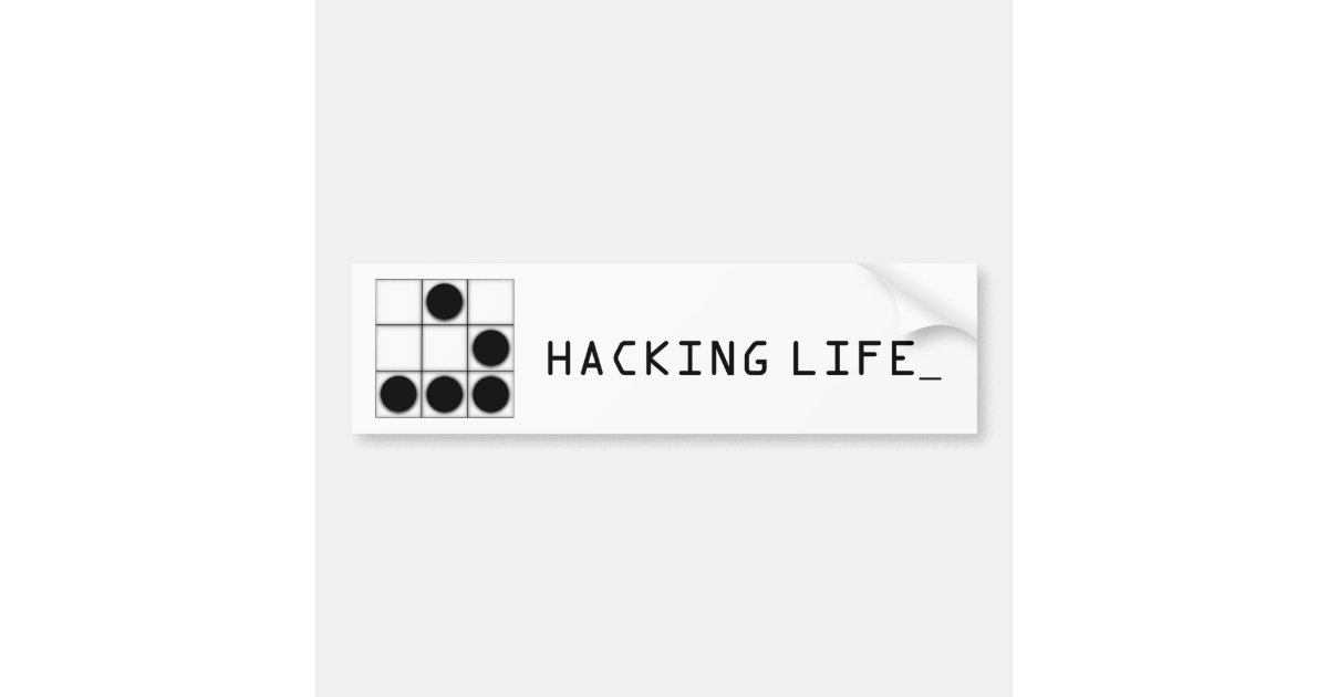 The Glider Hacker Emblem Bumper Sticker Zazzle