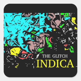 THE GLITCH INDICA SQUARE STICKER