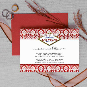 The Glitter Damask Las Vegas Wedding Collection Enclosure Card