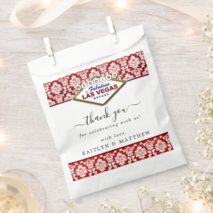 The Glitter Damask Las Vegas Wedding Collection Favour Bags