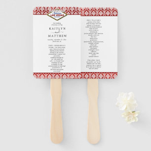 The Glitter Damask Las Vegas Wedding Collection Hand Fan