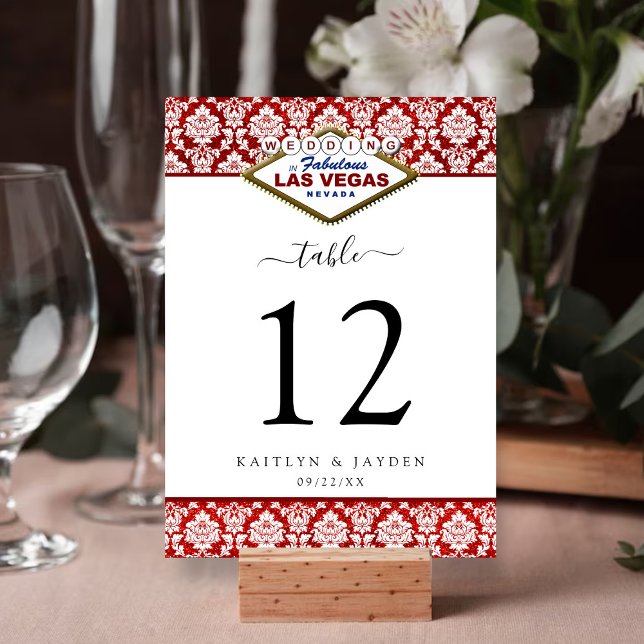 The Glitter Damask Las Vegas Wedding Collection Invitation (Creator Uploaded)