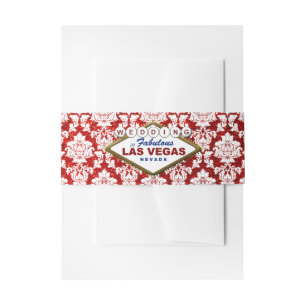 The Glitter Damask Las Vegas Wedding Collection Invitation Belly Band
