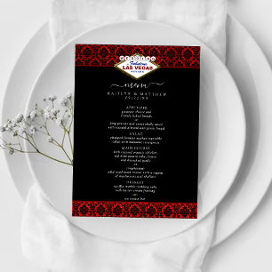 The Glitter Damask Las Vegas Wedding Collection Menu