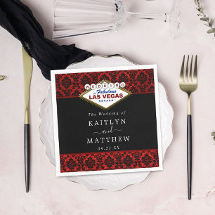 The Glitter Damask Las Vegas Wedding Collection Napkin