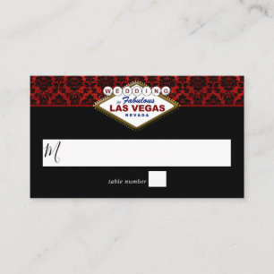 The Glitter Damask Las Vegas Wedding Collection Place Card