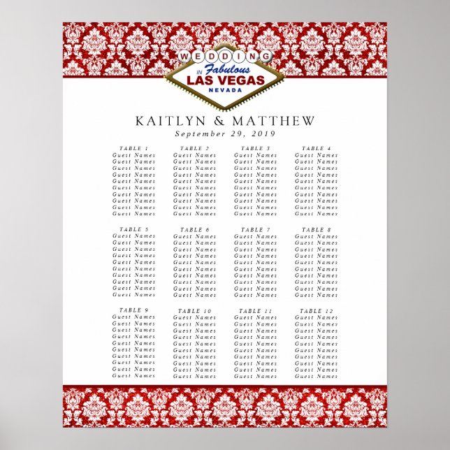 The Glitter Damask Las Vegas Wedding Collection Poster (Front)