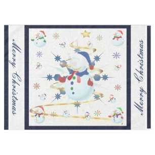 The Glittery Christmas Snowman - Tablecloth