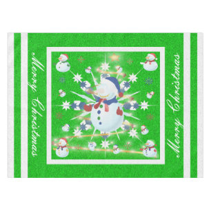 The Glittery Christmas Snowman - Tablecloth